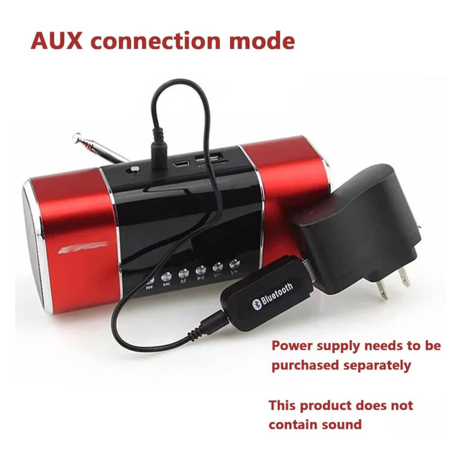 Auxy: Bluetooth Audio Receiver Adapter for Wired Speakers & AUX Devices, Wireless 3.5mm AUX Receiver with USB Power for Speakers, Car Stereo & Music Systems