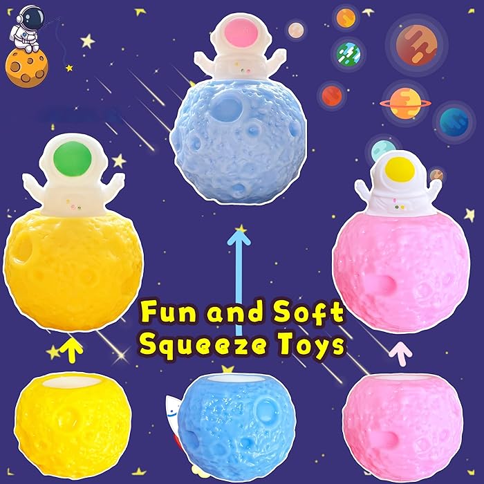 Yeet: Space Explorer Pop-Up Squeeze Fidget Toy for Stress Relief & Fun (Pack of 2)