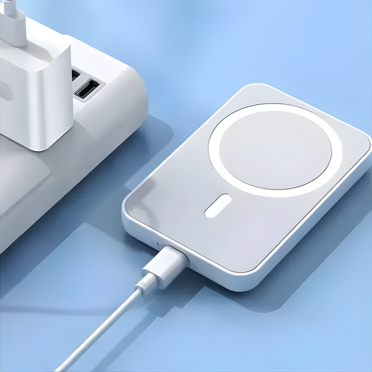MagPod: Slim MagSafe Battery Pack with Lightning port, Portable Wireless Power Bank with Qi wireless Charging & Magsafe Support