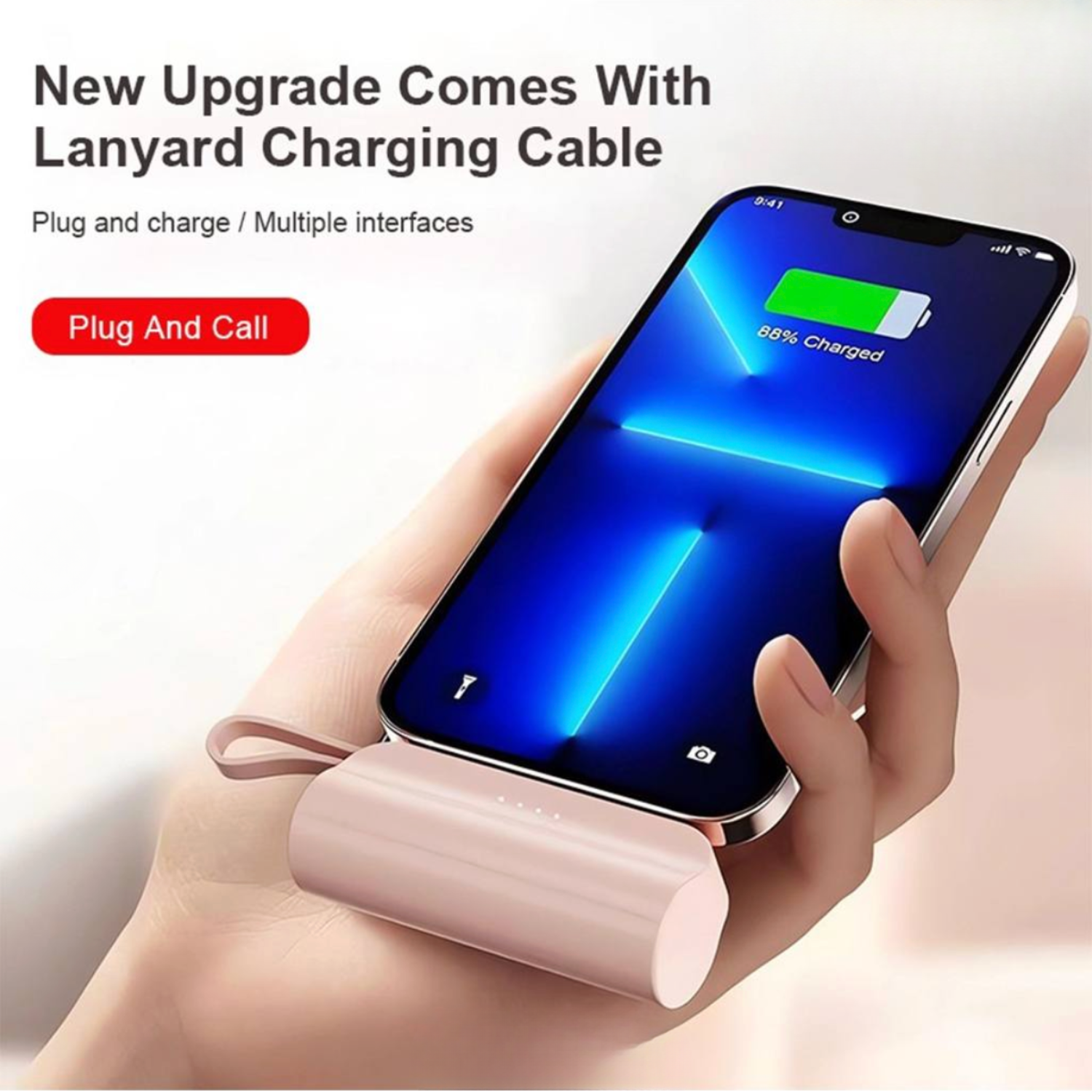 Pocky: Mini 5000 mAh Pocket Power Bank with Built-In Cable for Android, iPhone & Devices