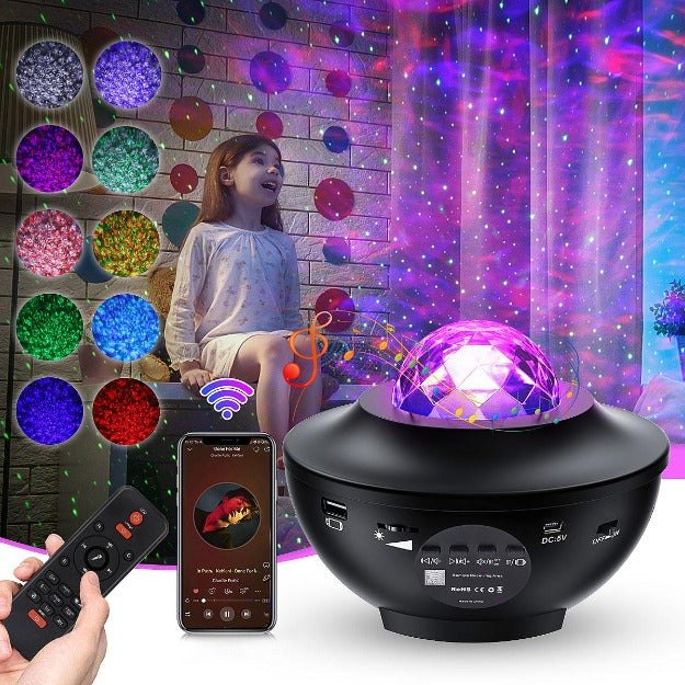Trippiyii: Galaxy Star Projector with Bluetooth Speaker, Remote Control & Multicolor LED Lights for Bedroom & Home Décor