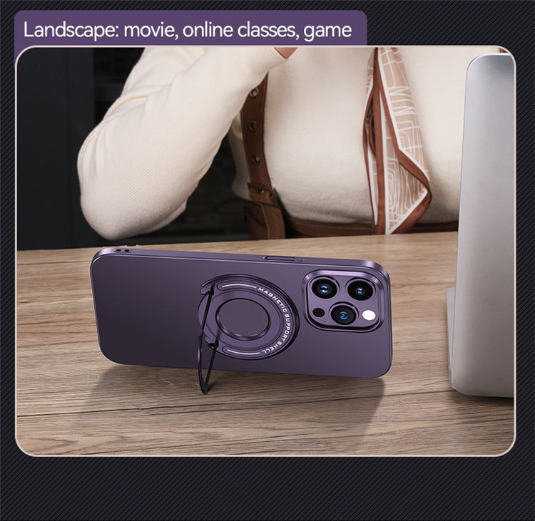 iPhone 14 MagSafe Charging Luxury Back Cover With Invisible Kickstand