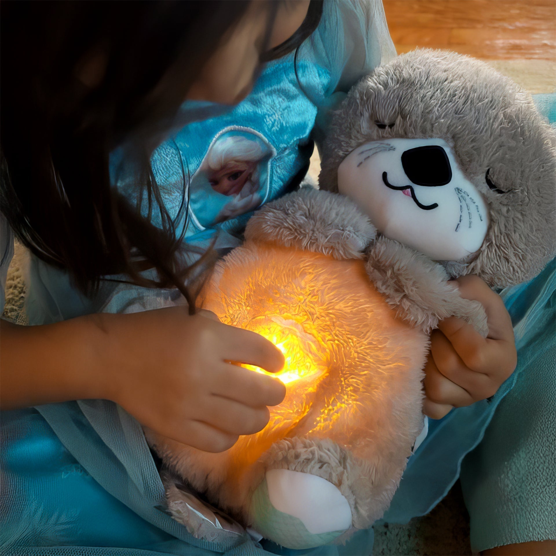 Snugsy: Soothing Viral Plush Teddy with Gentle Breathing Motion, Night Light & Music – Soft Cuddly Sleep Companion