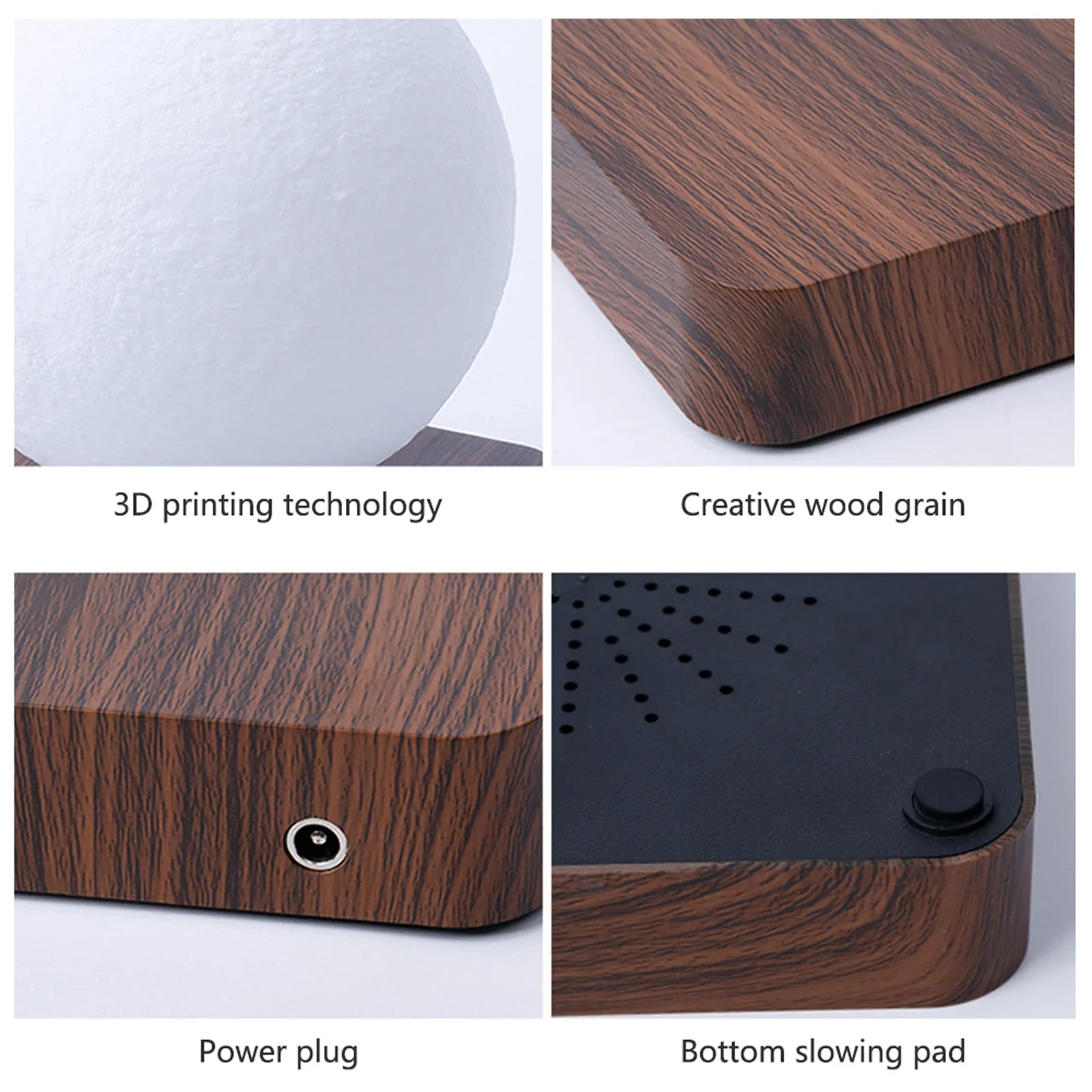 Orbit: Luxe Floating Moon Lamp with Magnetic Levitation, Spinning LED Light & 3 Color Modes for Home & Office Décor