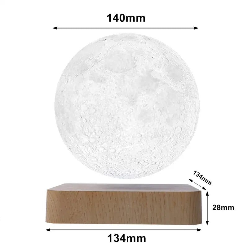 Orbit: Luxe Floating Moon Lamp with Magnetic Levitation, Spinning LED Light & 3 Color Modes for Home & Office Décor
