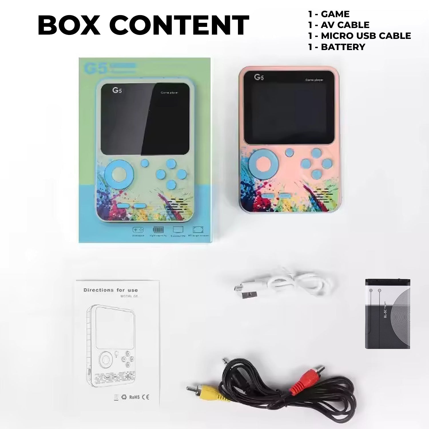 ArcadeX: Upgraded Handheld Retro Game Console with 500 Childhood Games Including Contra & More