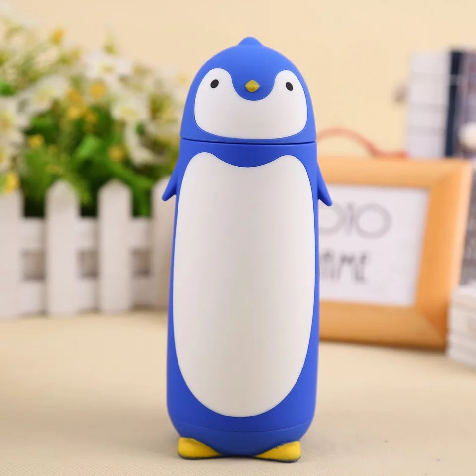 PengiSip: Adorable 300ml Penguin Thermos Bottle with Double-Walled Vacuum Insulation for Hot & Cold Drinks