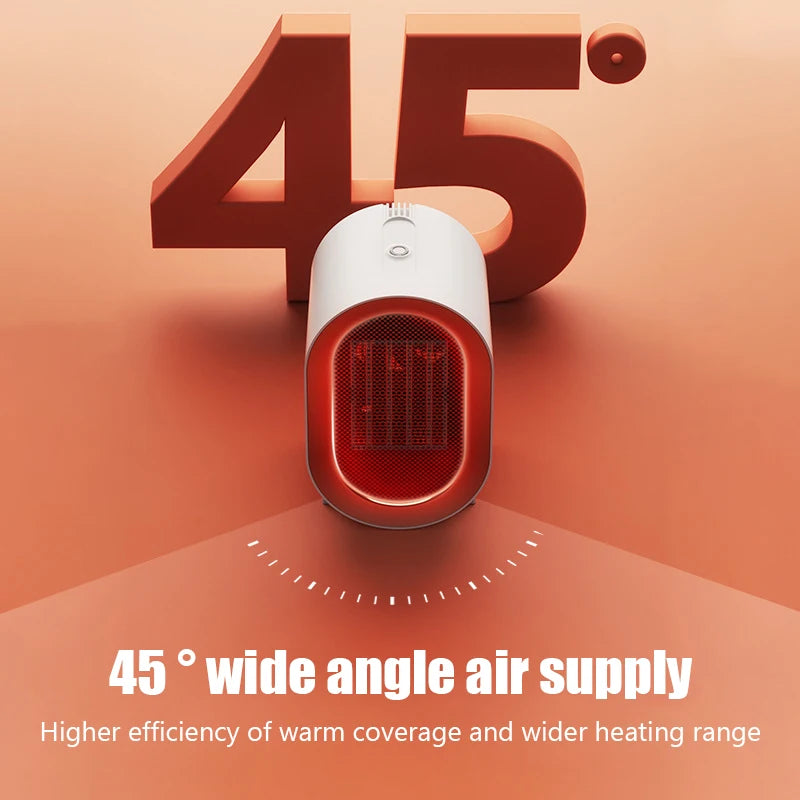 HeatWave: 1200W Mini Portable Electric Heater with Fan for Desk, Bedroom & Indoor Use