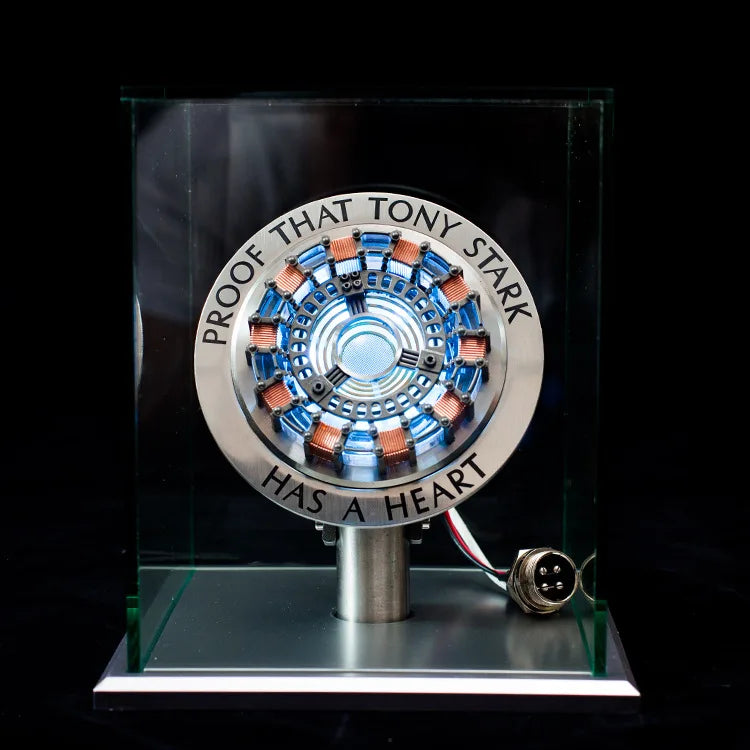 Repulsor: Iron-Man 1:1 Arc Reactor MK1 LED Lamp with Soft Glow in Strong Acrylic Display Case for Desk Décor & Collector’s Gift Item