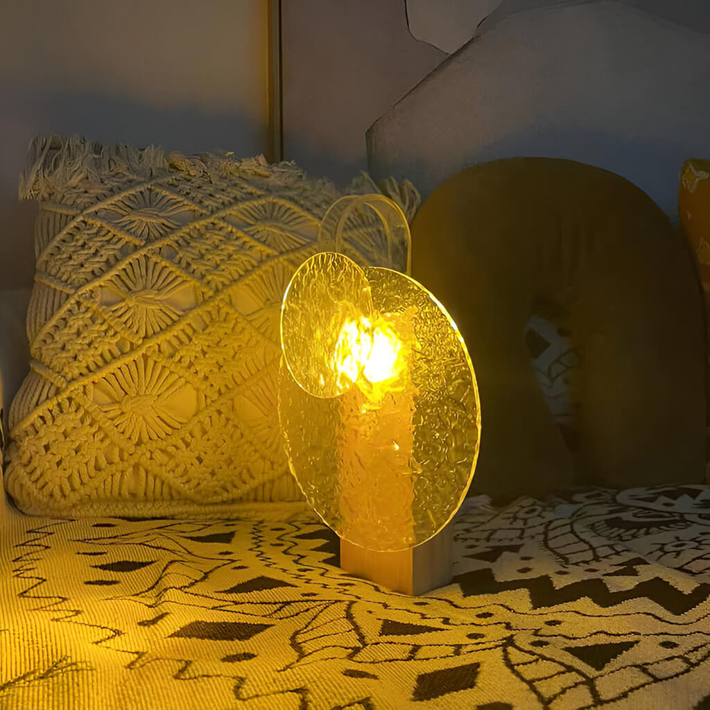 Wavi: Rotating Ripple Ambient Night Lamp with Water Wave Projection, Touch Control, Colour Changing Sunset Glow for Bedroom & Home Aesthetic Décor