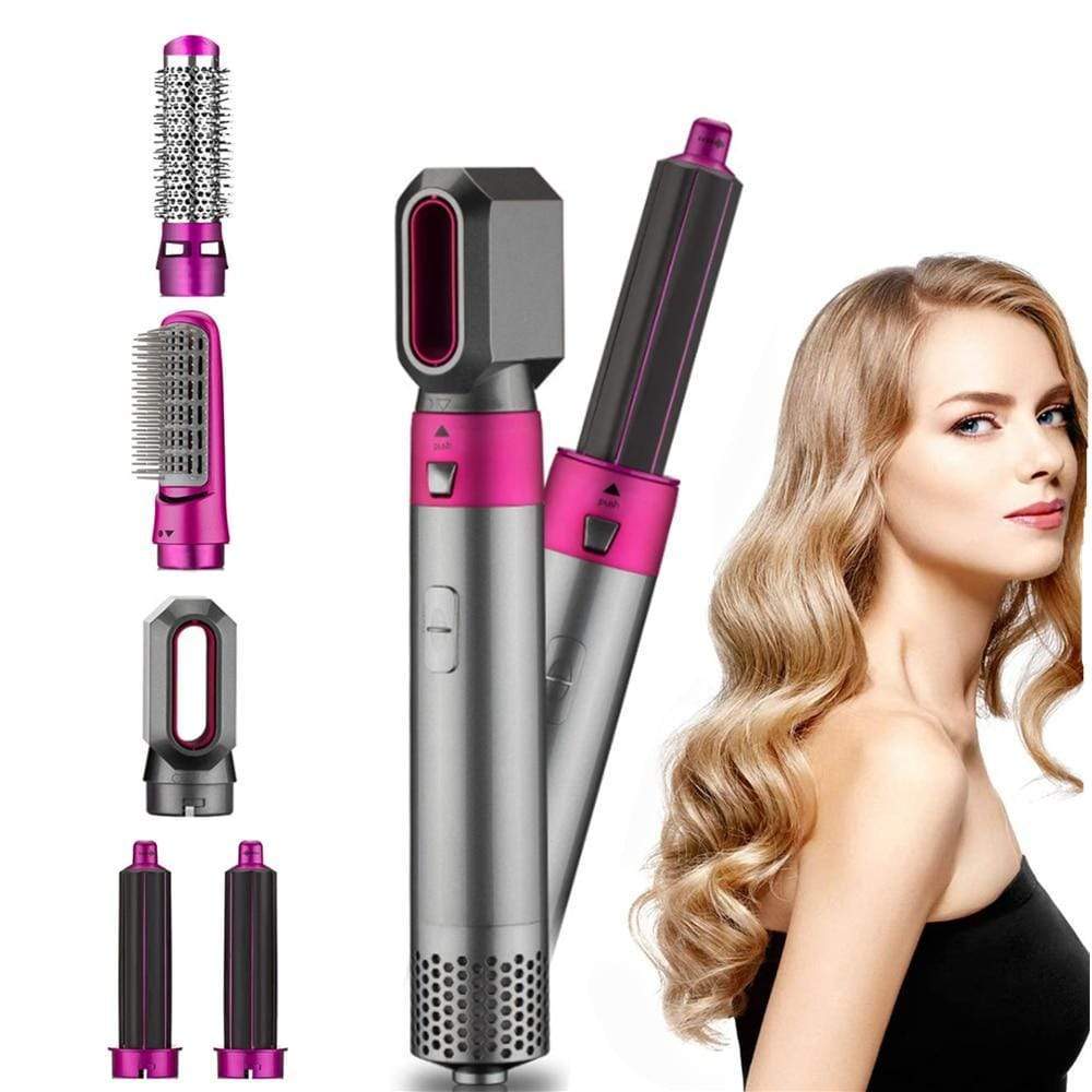 HairGrab: 5-in-1 Hair Styler with Hair Dryer, Air Brush, Straightener,  Curler Volumizer – 1000W One-Step Styling Tool - Main Image