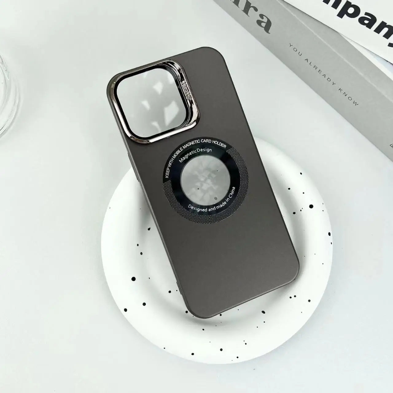 iPhone 15 Back Cover With MagSafe Charging and Camera Protection Stand