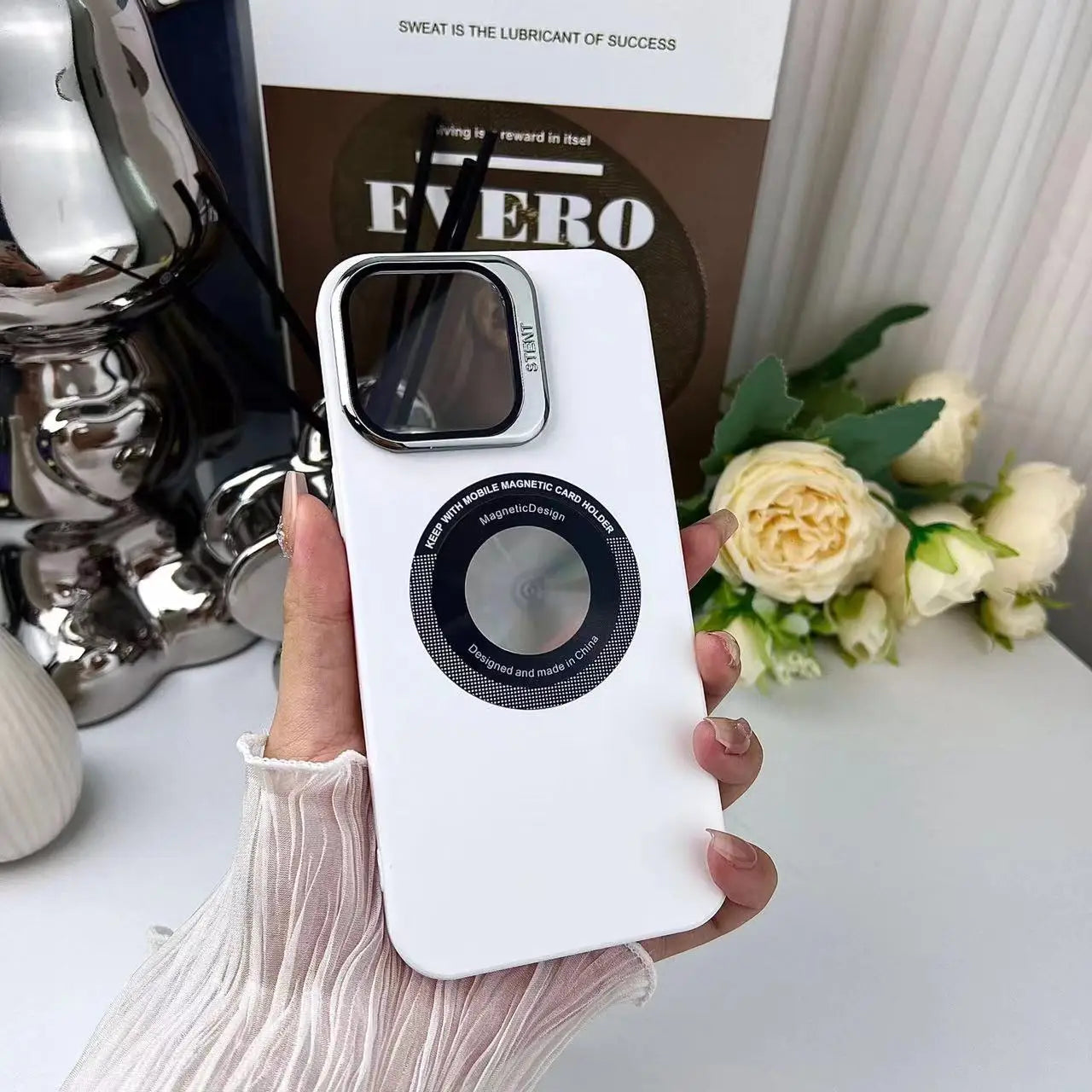 iPhone 15 Back Cover With MagSafe Charging and Camera Protection Stand