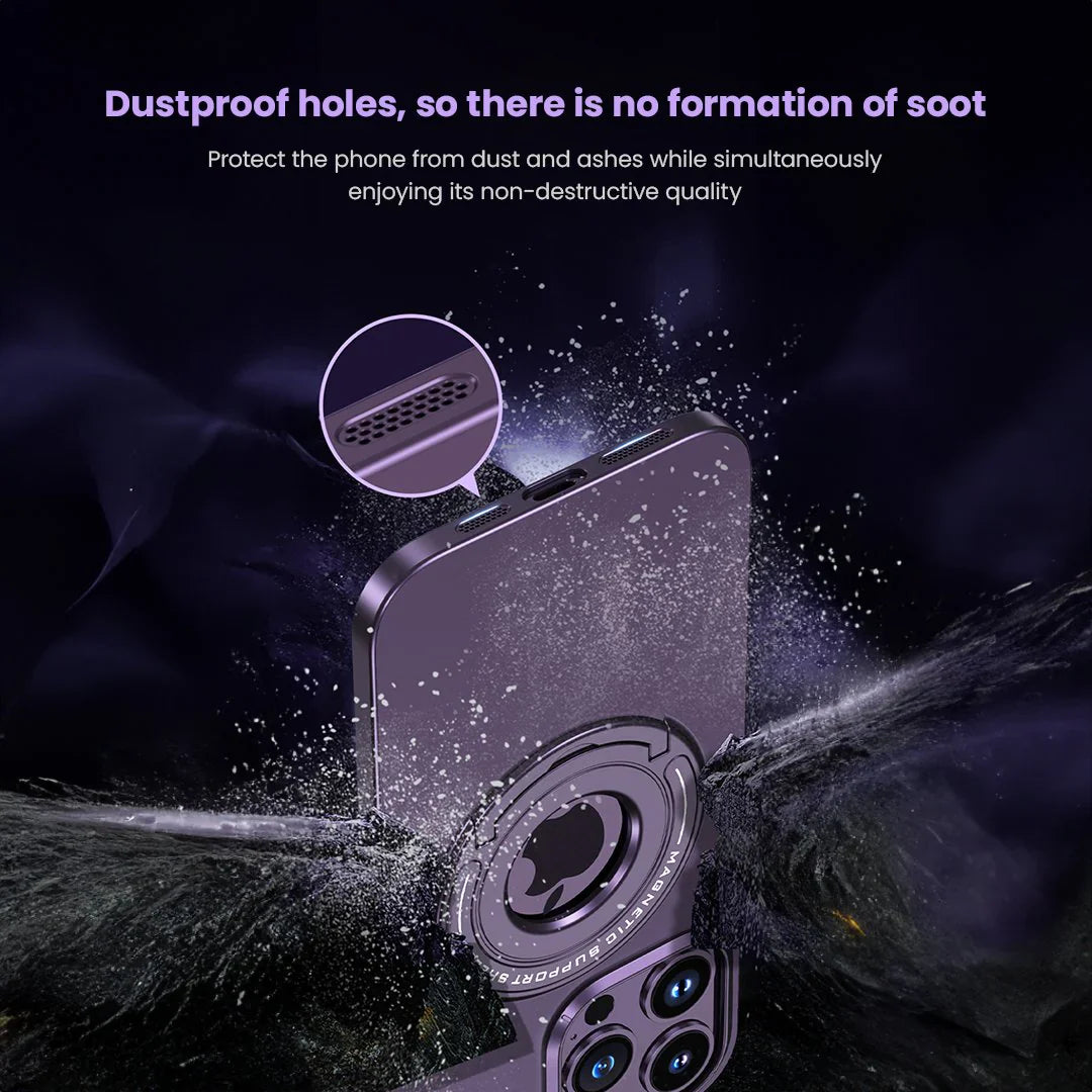 iPhone 14 MagSafe Charging Luxury Back Cover With Invisible Kickstand