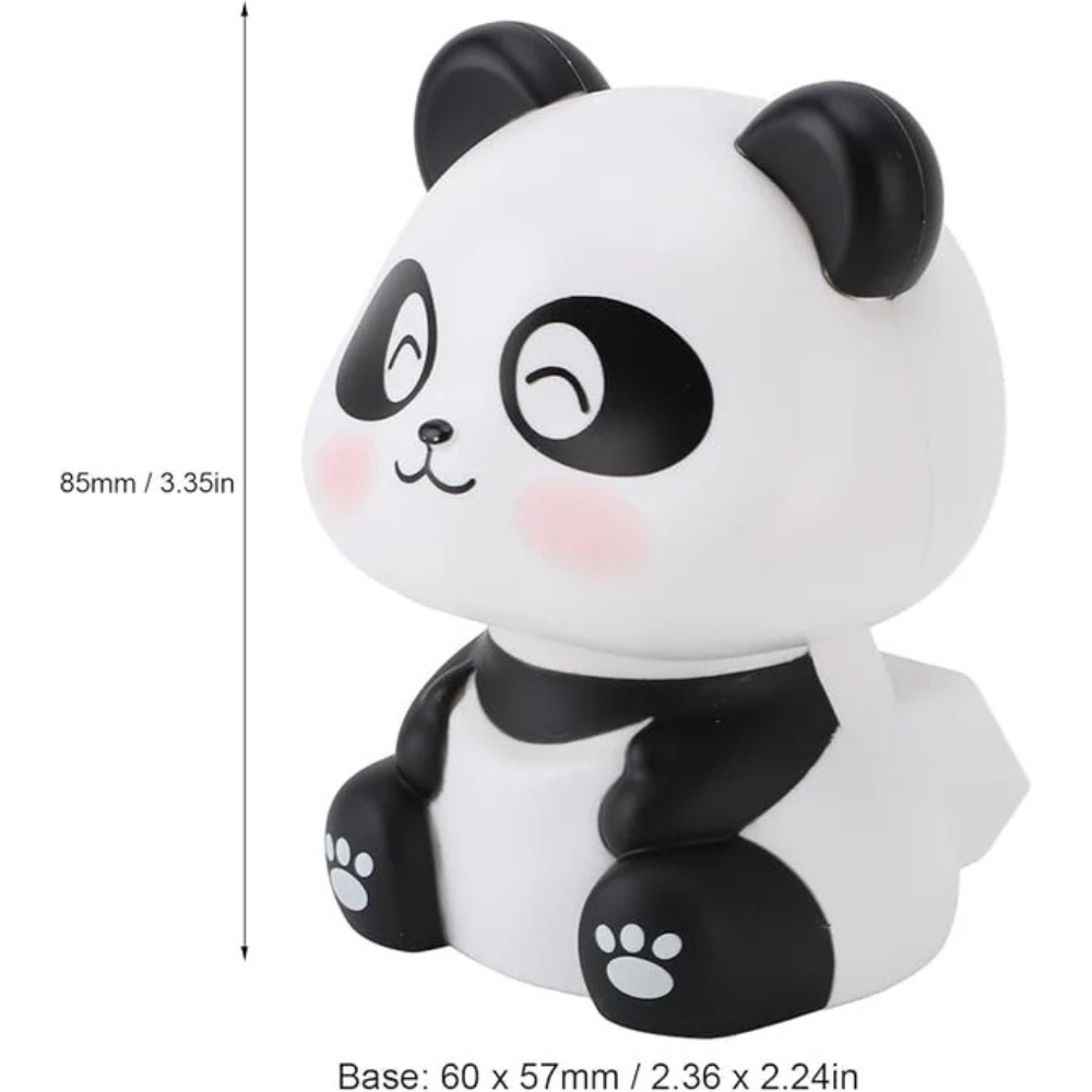 Wobble: Solar-Powered Cute Panda Bobblehead for Car Dashboard & Desk Decor