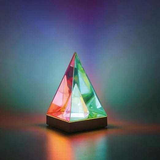 Floyd: 3D Acrylic RGB Prism Lamp with USB Power & Color-Changing Glow for Bedroom & Decorative Lighting
