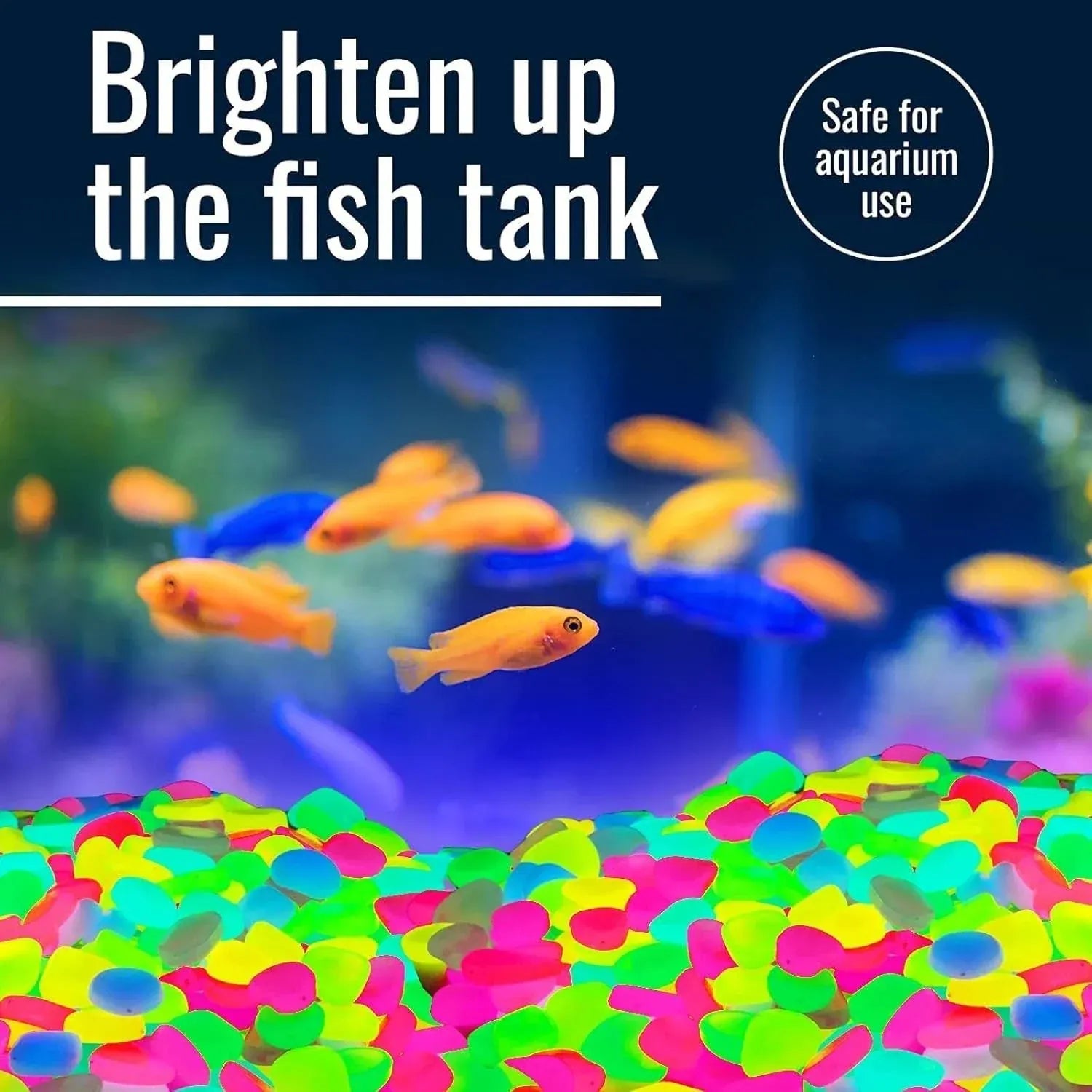 GlowRock: Glow-in-the-Dark Pebble Set for Balcony, Garden, Aquarium & Magical Ambience (Pack of 100)
