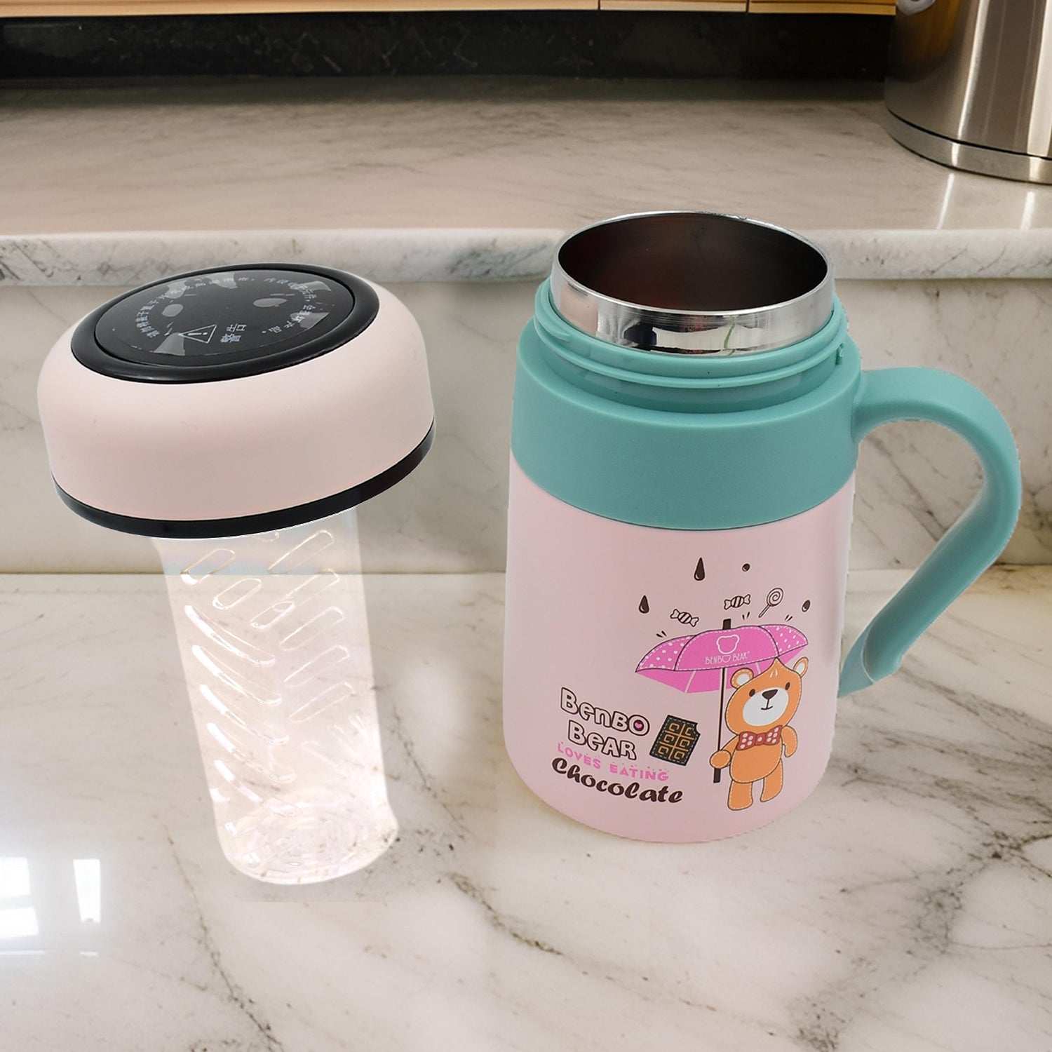 CuteSip: Smart LED Vacuum Bottle (600ml)