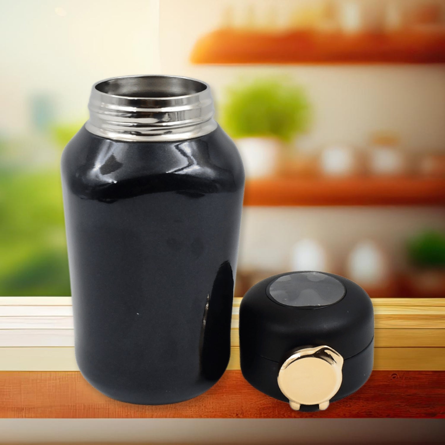 FashionCup: LED Temperature Thermos Bottle with Strap