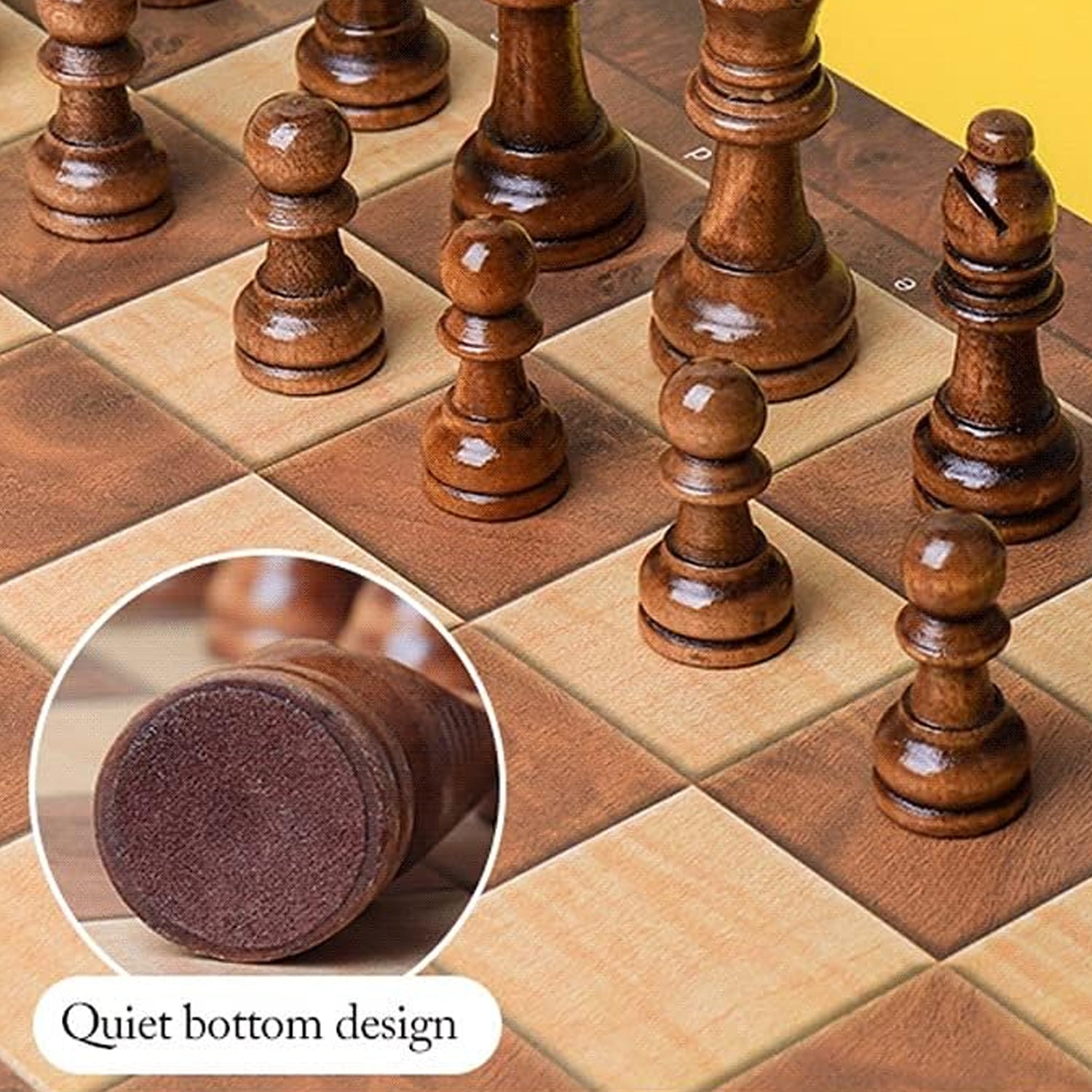 GoChess: Foldable Wooden Chess Board Set (30 × 30 cm)