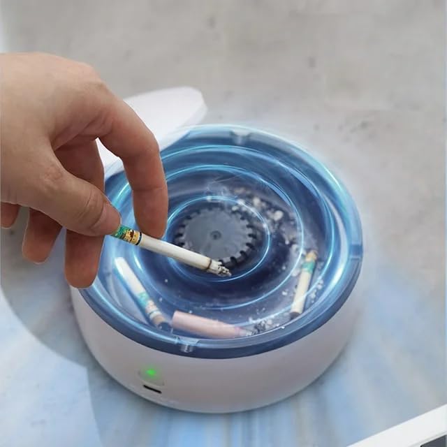 Puffee: Smokeless Smart Ashtray with Built-In Filter & Air Purifier,  USB Rechargeable Indoor Ashtray for Cigarettes, Ideal for Home, Office & Car Use