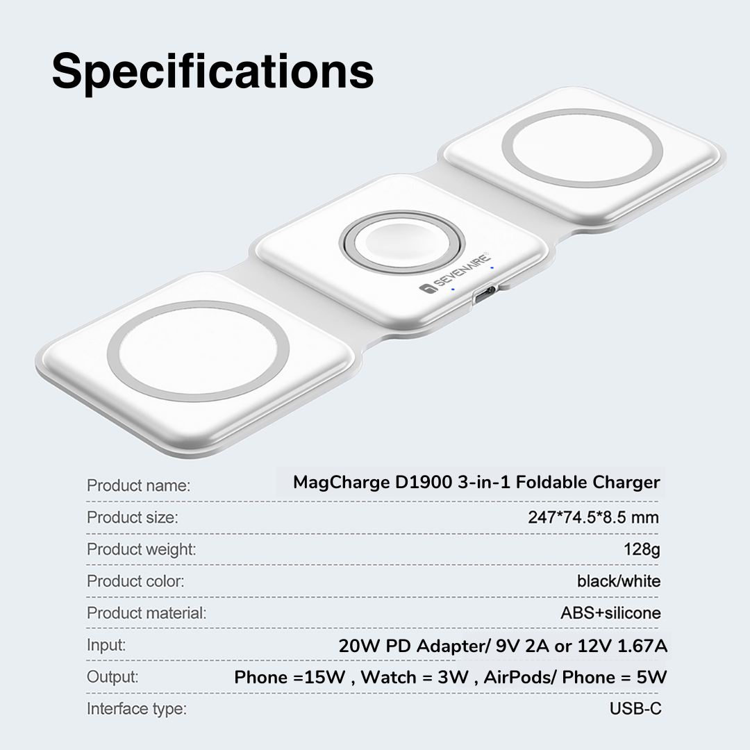 MagTrio: 3-in-1 Wireless Charger