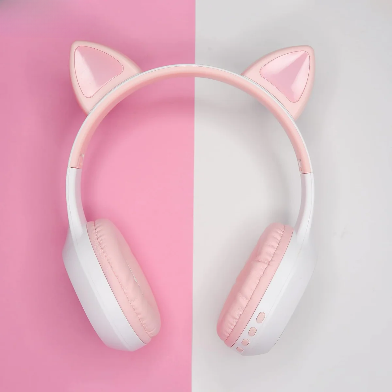 PurrStar: Cat Ear Bluetooth Headphones with LED Lights & Mic, Wireless Over-Ear Headphones with Microphone, Cute Kitty Design for Music & Gaming (Assorted Colour)