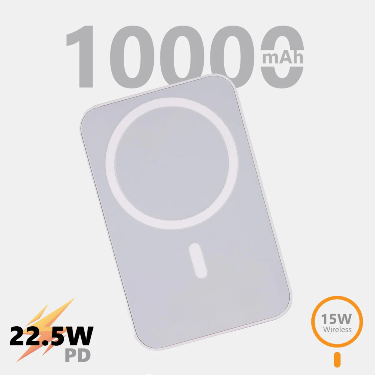 MagQ: 10000mAh MagSafe Wireless Power Bank with 15W Wireless Charging,