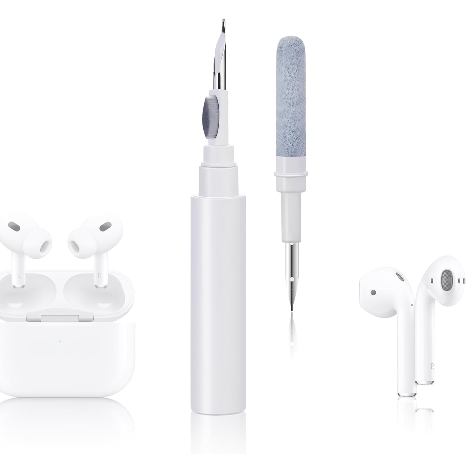 Aira: 3-in-1 Earbuds & AirPods Cleaning Pen- Precision Cleaning Tool with Soft Brush, Tip & Sponge for Earphones, Charging Case & Audio Devices