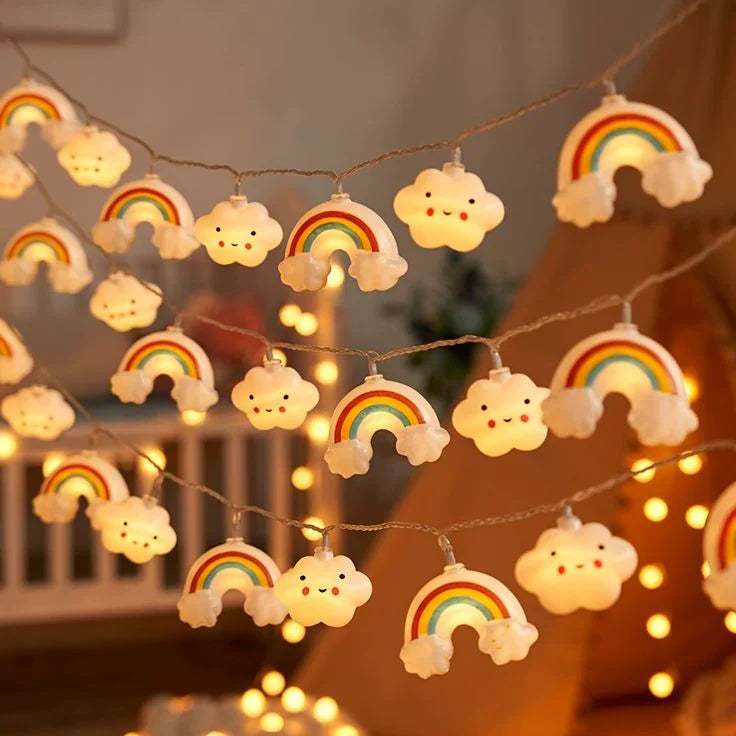 Cloudy: Cloud & Rainbow Decor String Fairy Lights