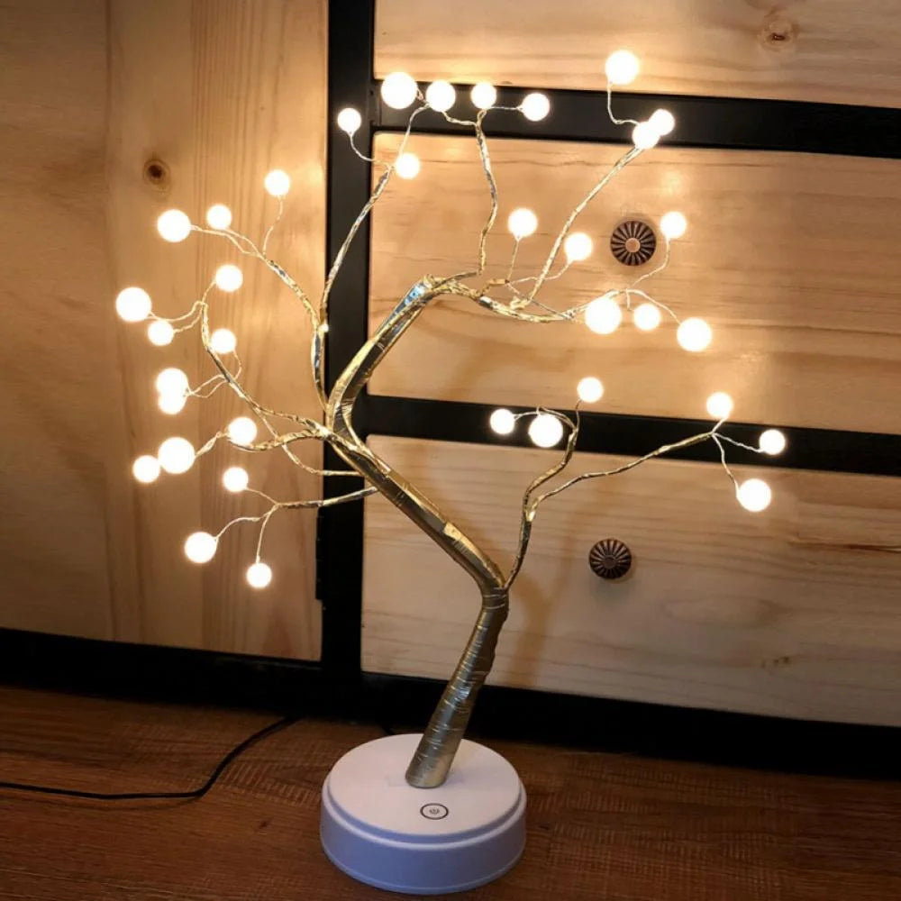 FairyTree: Cozy LED Pearl Tree Lamp with 36 Twinkling Fairy Lights for Bedroom, Wedding & Home Décor