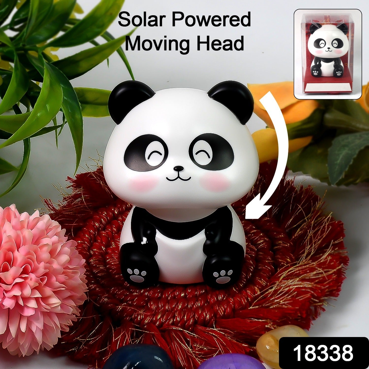 Wobble: Solar-Powered Head Moving Panda Figurine