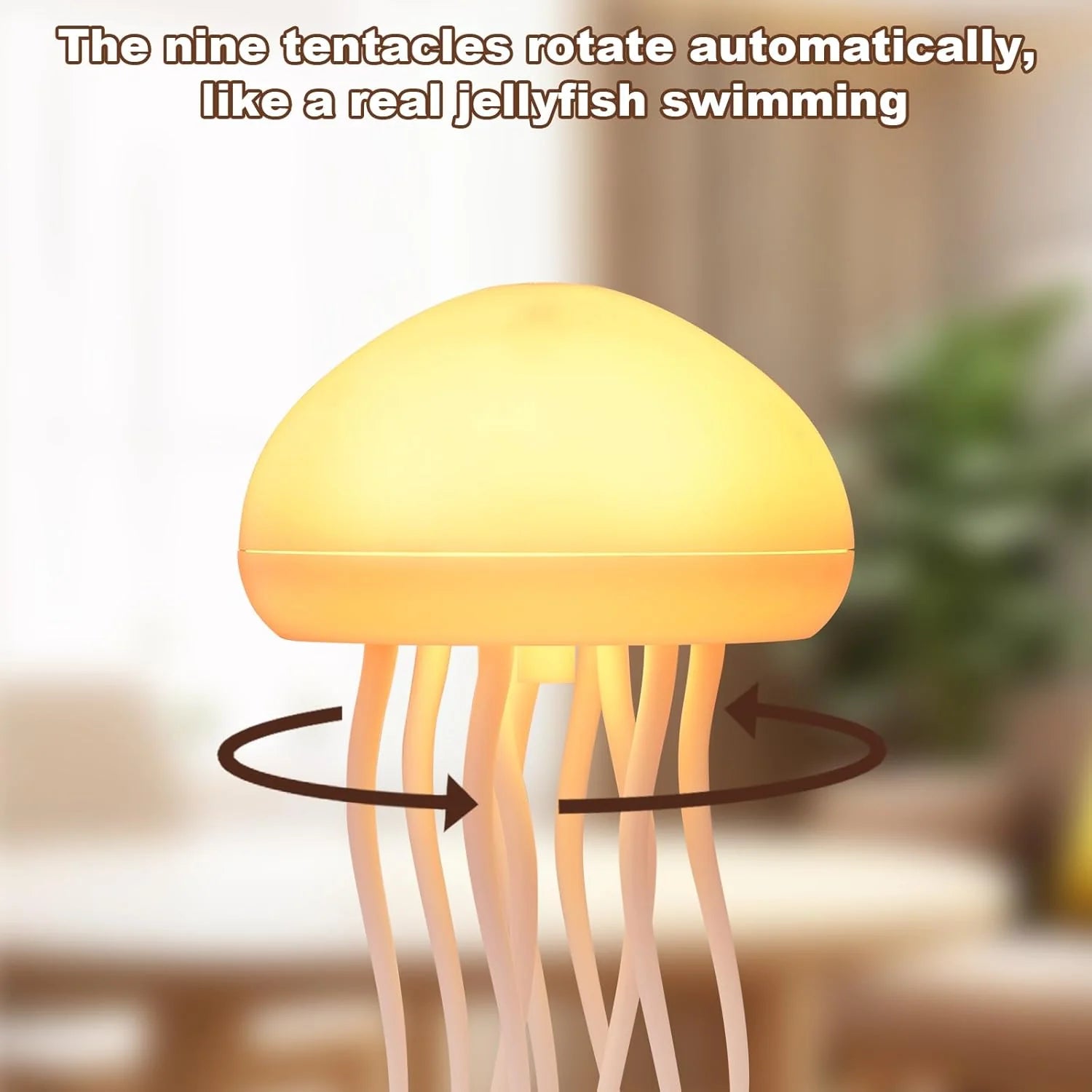 Jelly: TikTok Viral RGB Jellyfish Lamp with Voice Control & USB-C Rechargeable (Hanging + Base)