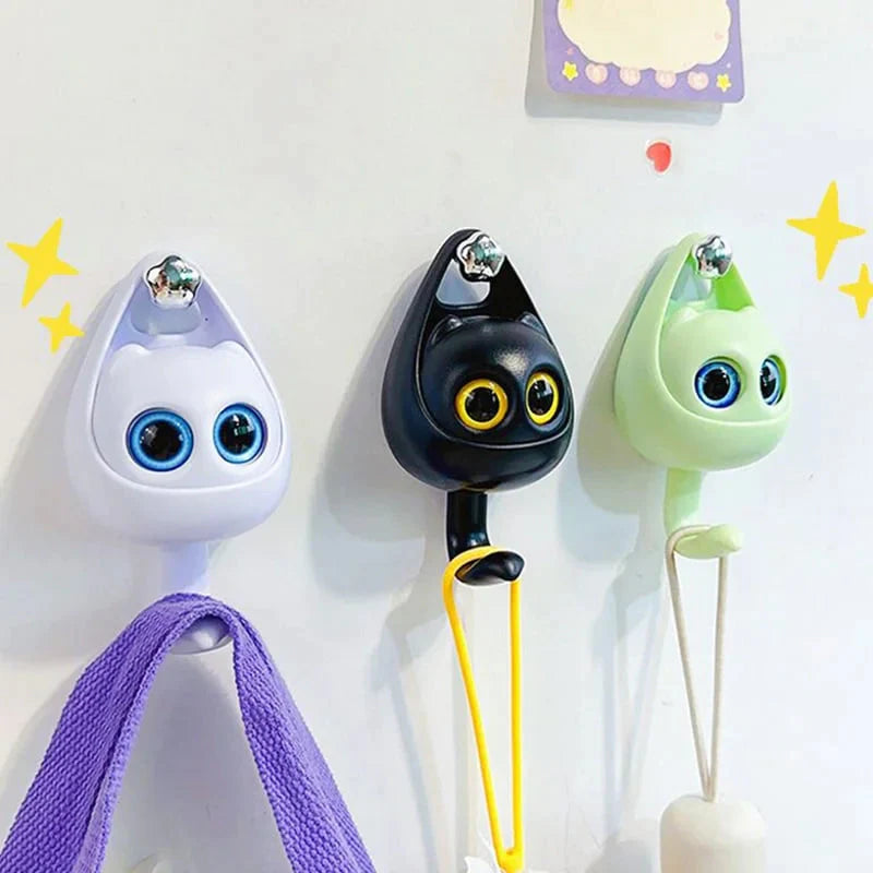 Meowook: Cute Cat Blinking Eye Wall Hook