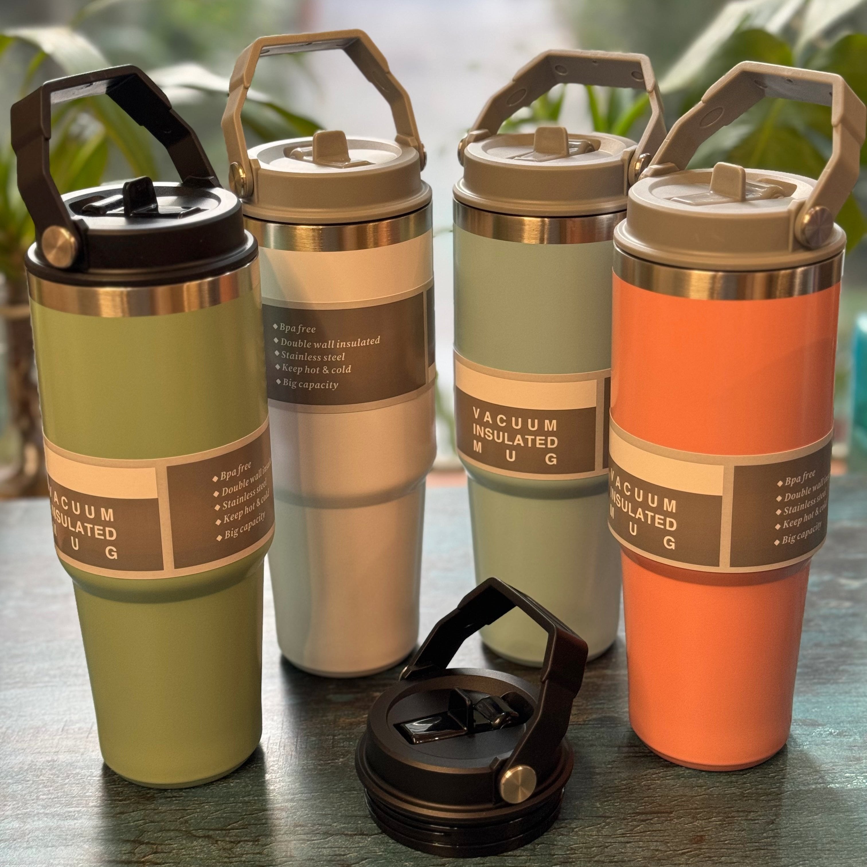 Stan: 900ml Leakproof & Insulated Stanley Tumbler Bottle with Handle