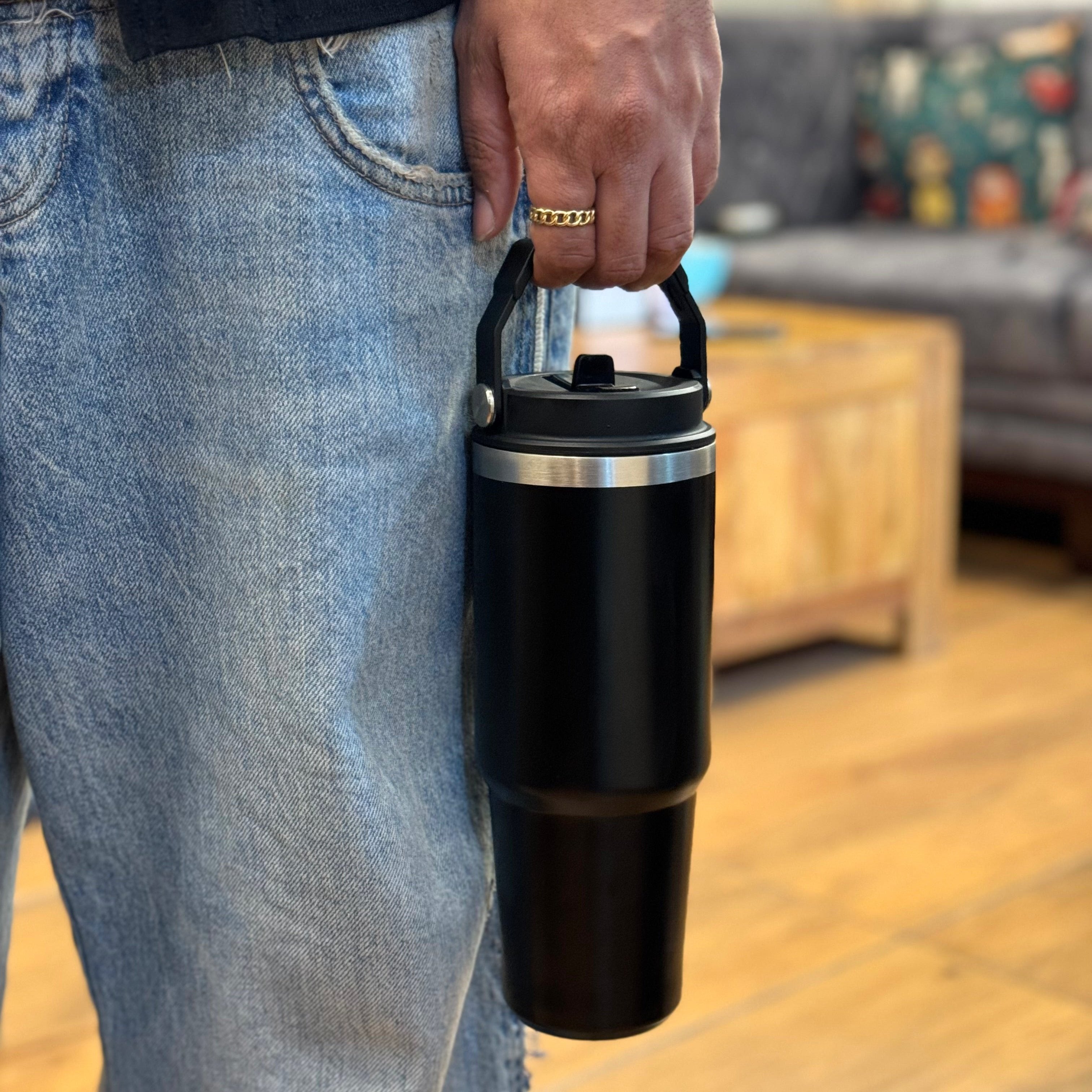 Stan: 900ml Leakproof & Insulated Stanley Tumbler Bottle with Handle