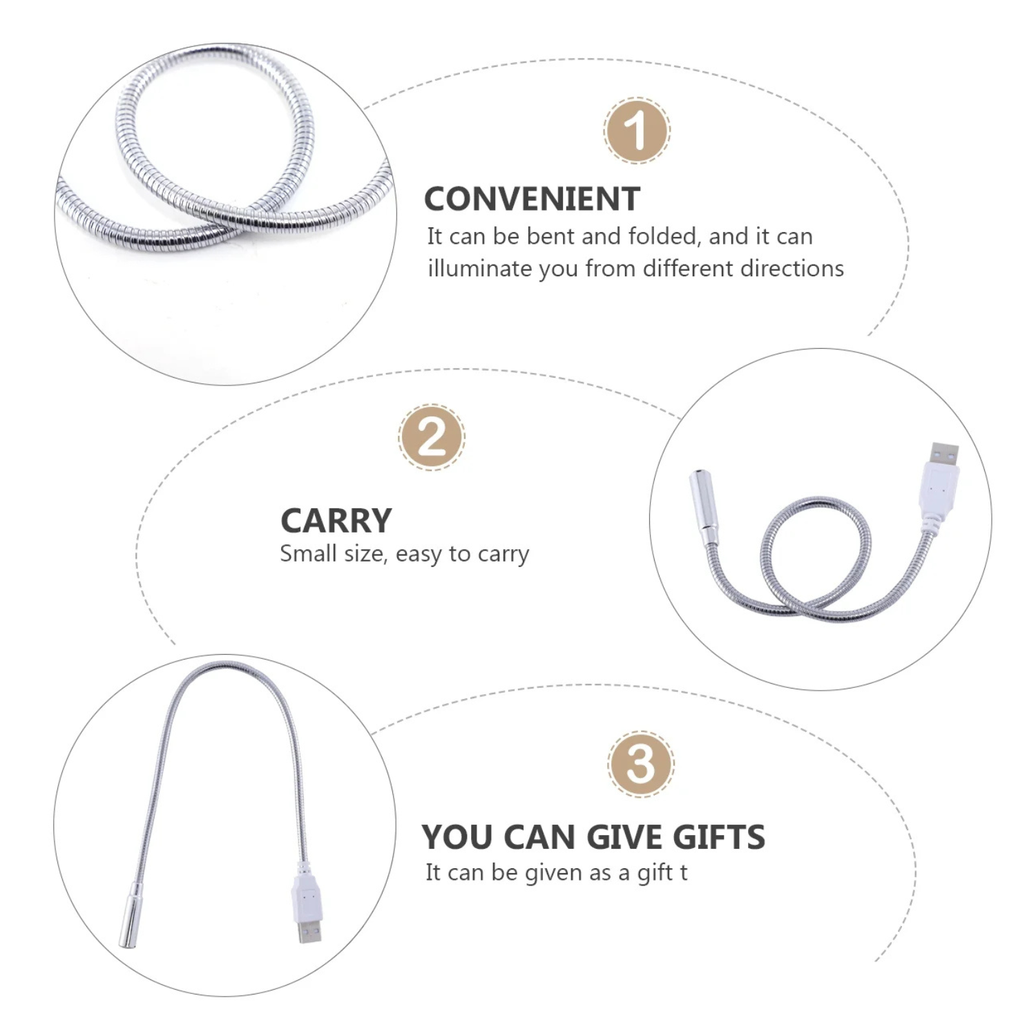 Flexy: Flexible USB Laptop Light for Eye Comfort & Productivity, LED Desk Lamp for Reading, Night Work & Reduced Eye Strain on Laptop, PC & Power Bank