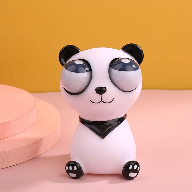 PandaPop: Squishy Eye-Popping Panda Squeeze Stress Relief Fidget Toy for Work Desk & Gifting