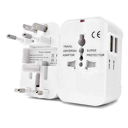 PluGo: Universal Travel Adapter with USB, All-in-One International Plug Adapter for Charging & Appliances Compact Worldwide Adapter for Travel