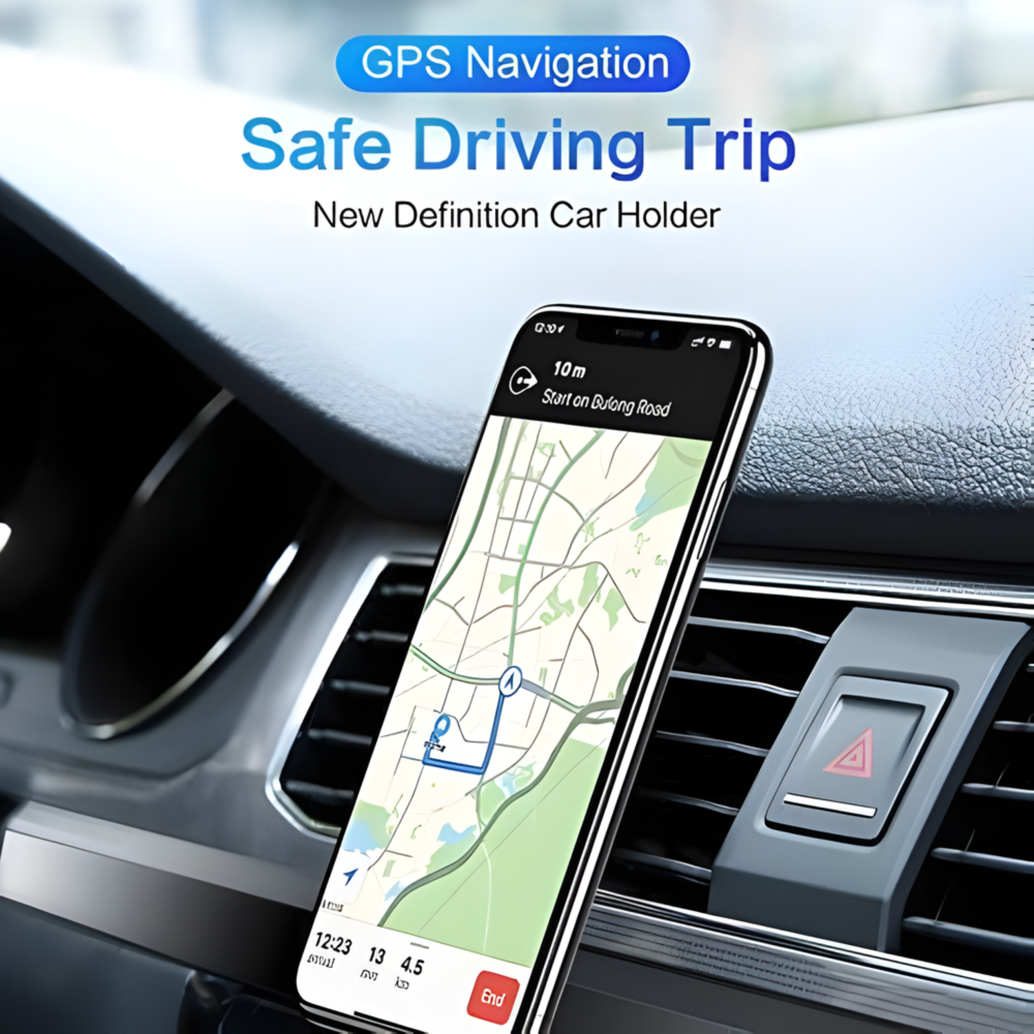 Maglo: Magnetic Universal Car Phone Mount, Strong Magnet Mobile Holder with Secure Grip & Easy Installation for All Smartphones