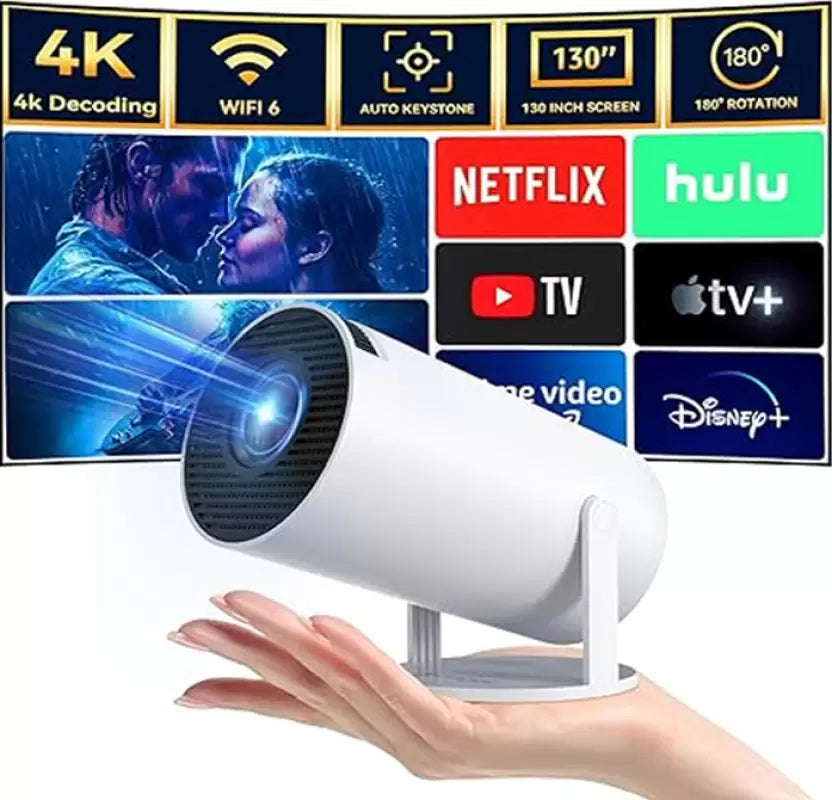 Zenith: Portable WiFi Enabled HD Smart Projector with Youtube, Netflix, Play Store & More