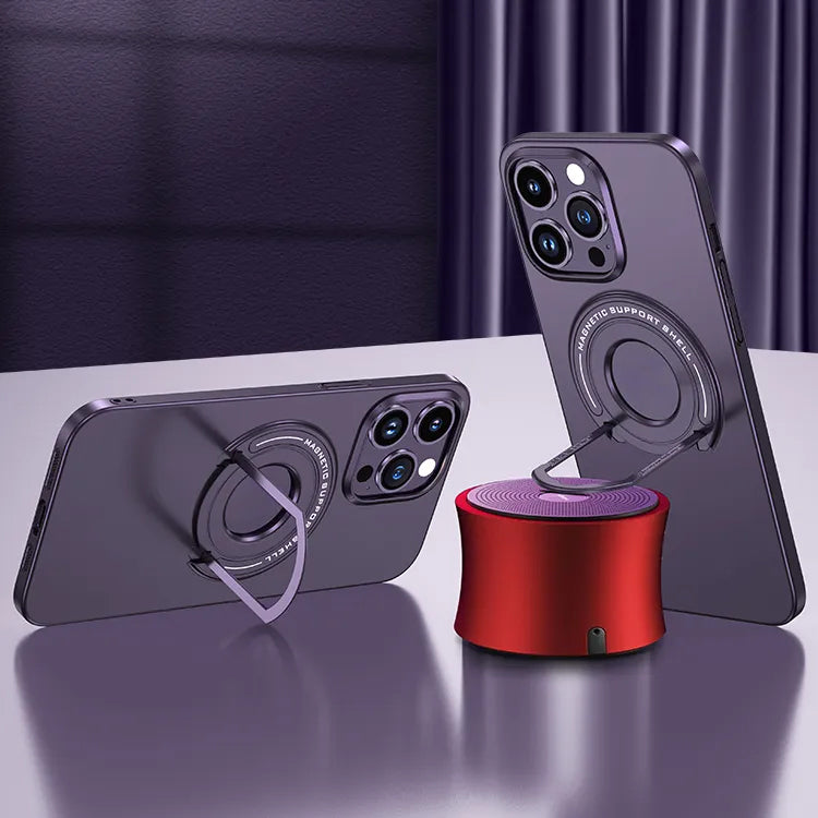 iPhone 14 MagSafe Charging Luxury Back Cover With Invisible Kickstand