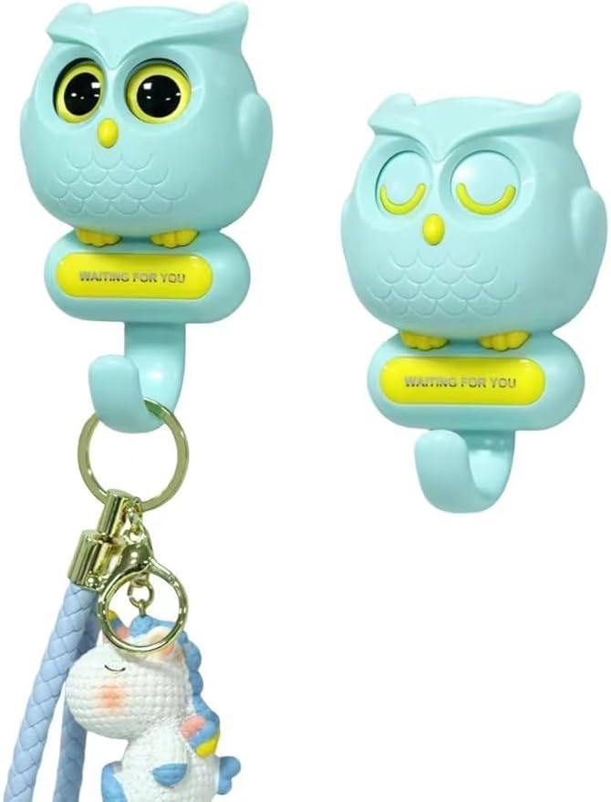 Kowl: Owl Shaped Blinking Eye Wall Hook