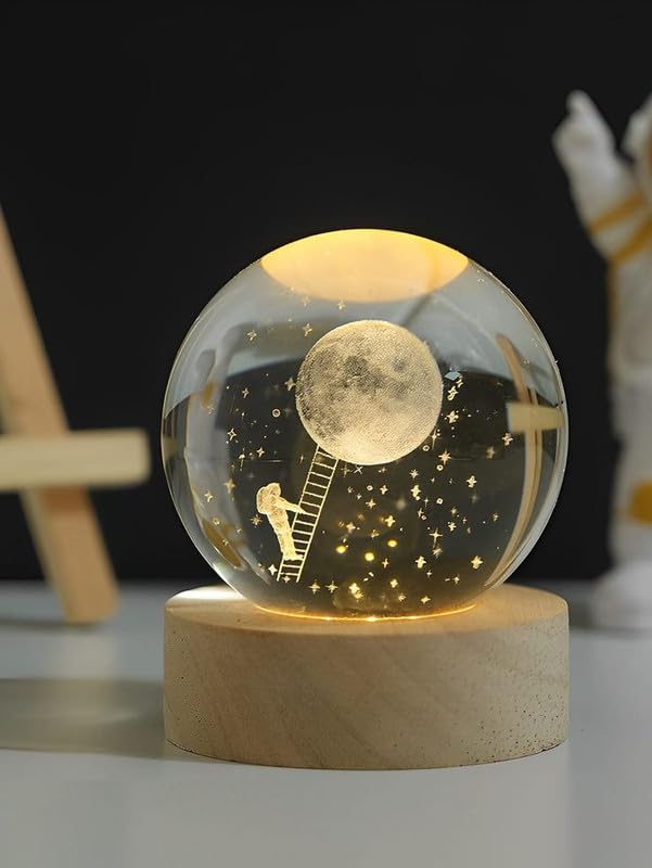 Climb: 3D LED Crystal Ball & Holograph Night Lamp