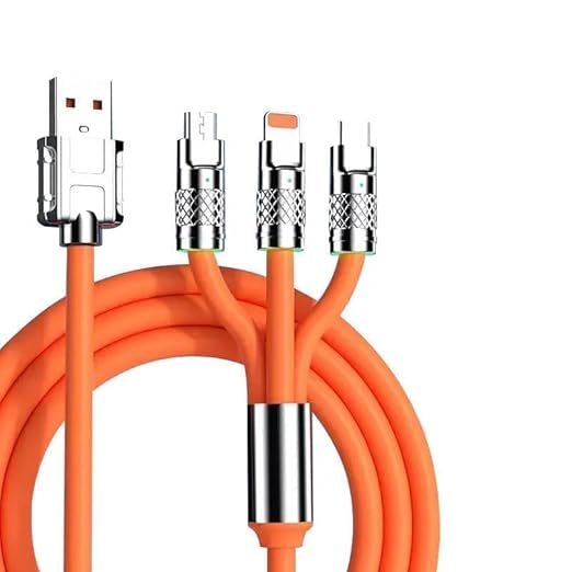 Flex: 3-In-1 Liquid Silicon Tangle-Free Fast Charge Cable (120W)