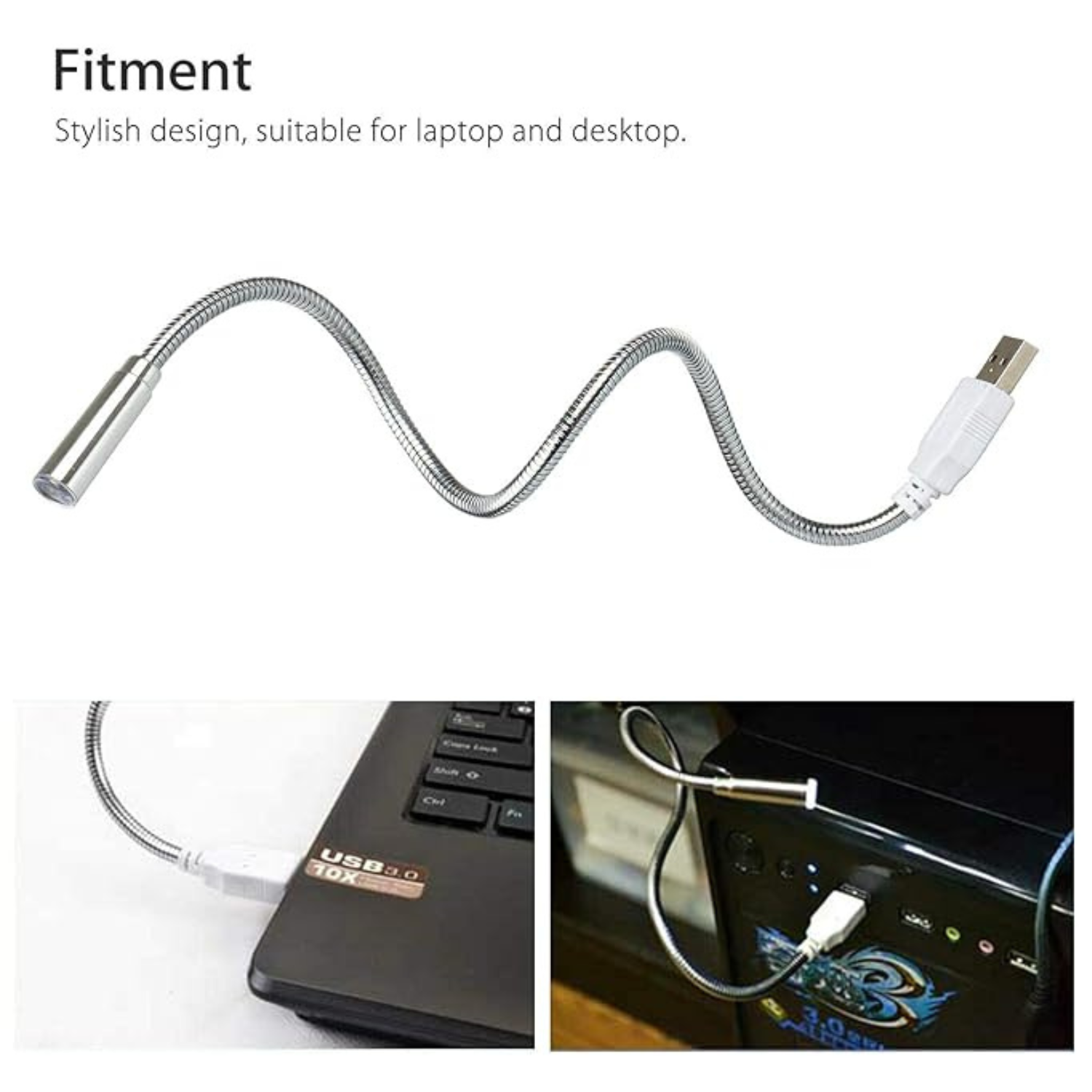 Flexy: Flexible USB Laptop Light for Eye Comfort & Productivity, LED Desk Lamp for Reading, Night Work & Reduced Eye Strain on Laptop, PC & Power Bank