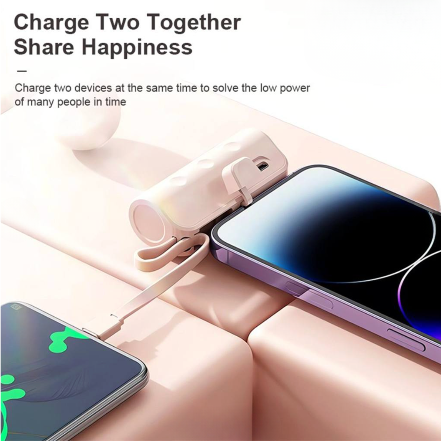 Pocky: Mini 5000 mAh Pocket Power Bank with Built-In Cable for Android, iPhone & Devices