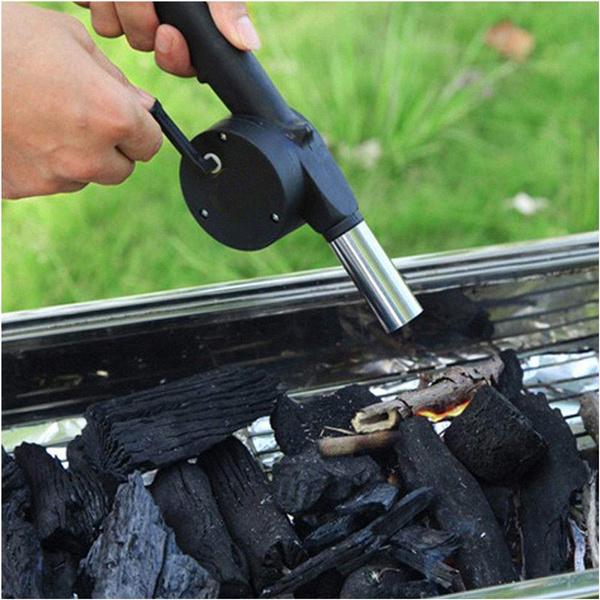 FireStarter: Portable Hand Crank BBQ & Fire Starting Life Hack Air Blower