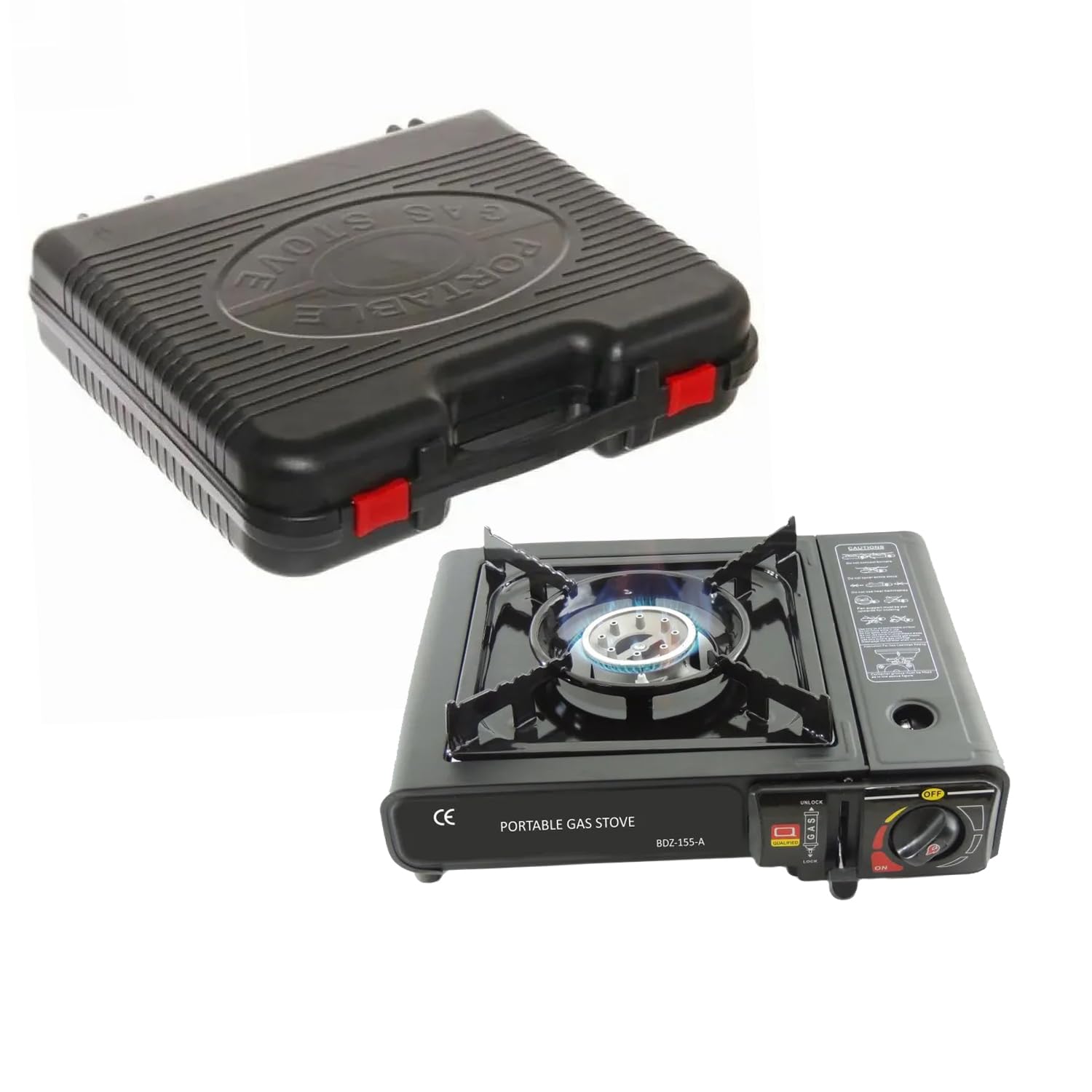 Campy: Portable Camping Gas Stove with Compact Burner & Carrying Case – Outdoor Cooking Gear for Trekking, Hiking, Picnics & Backpack Travel