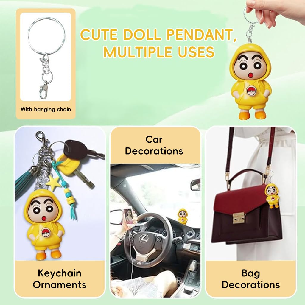 Chan: Crayon Shin-Chan Rotating Face Keychain | Cute Anime Mood Switcher Keyring Charm for Bags, Keys & Collectible Fans